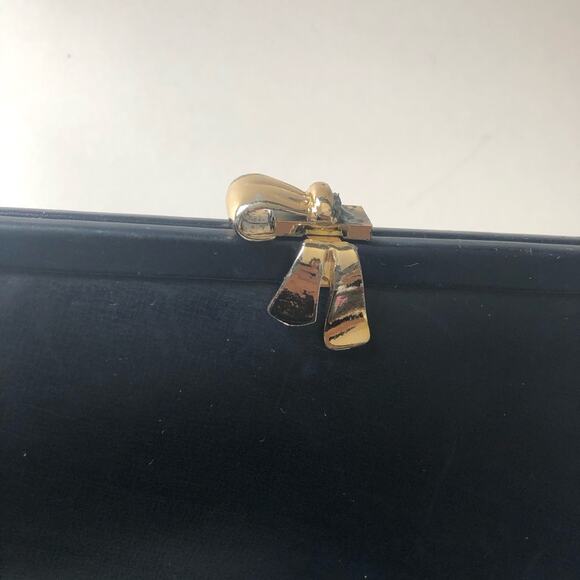 Leather Clutch and Coin Purse Navy Vintage 2 Piece - Picture 3 of 10